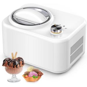 image:imageCOWSAR 1 Quart Ice Cream Maker Machine with Builtin Compressor Fully Automatic No Prefreezing 1 Hour Keepcooling Easy to Clean