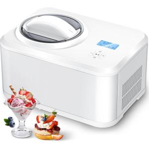 image:imageCOWSAR 15 Quart Ice Cream Maker Machine with Builtin Compressor Fully Automatic and No Prefreezing Frozen Yogurt Keepcooling and Timer