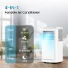 image:imageCOWSAR 8000 BTU Portable Air Conditioners Cool up to 350 SqFt 3in1 Portable AC with 4 Modes Room Air Conditioner with RemoteLED Display24Hrs Timer360 Wheels Ideal for HomeOfficePearl White