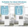 image:imageCOWSAR 8000 BTU Portable Air Conditioners Cool up to 350 SqFt 3in1 Portable AC with 4 Modes Room Air Conditioner with RemoteLED Display24Hrs Timer360 Wheels Ideal for HomeOfficePearl White