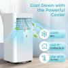 image:imageCOWSAR 8000 BTU Portable Air Conditioners Portable AC Unit Cools Up to 350 SqFt Builtin Cool Dehumidifier Fan Sleep Modes Room Air Conditioners with LED DisplaySwivel WheelsRemote