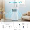 image:imageCOWSAR 8000 BTU Portable Air Conditioners with Remote Portable AC Unit Cools Up to 350 SqFt Builtin Cool Dehumidifier Fan Sleep Modes Room Air Conditioners with LED DisplaySwivel Wheels