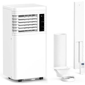 image:imageCOWSAR 10000 BTU Portable Air Conditioners Cool Up to 450 SqFt 4 Modes Portable AC with Remote ControlLED Display24Hrs TimerInstallation Kits for HomeOfficeDorms WhiteWhite8000 portable ac unit