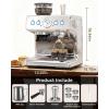 image:imageCOWSAR 20 Bar Espresso Machine with Grinder amp Milk Frother Steam Wand 58mm Expresso Coffee machines Commercial Stainless Steel Coffee Maker for Cappuccino and Latte Perfect for Home CafStainlessStainlessPro