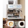 image:imageCOWSAR 20 Bar Espresso Machine with Grinder amp Milk Frother Steam Wand 58mm Expresso Coffee machines Commercial Stainless Steel Coffee Maker for Cappuccino and Latte Perfect for Home CafStainlessStainlessPro
