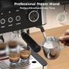 image:imageCOWSAR 20 Bar Espresso Machine with Grinder amp Milk Frother Steam Wand 58mm Expresso Coffee machines Commercial Stainless Steel Coffee Maker for Cappuccino and Latte Perfect for Home CafStainlessBlack