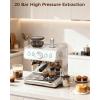 image:imageCOWSAR 2026 Upgrade 20 Bar Espresso Machine with GrinderExpresso Coffee Machines with Milk FrotherCommercial Stainless Steel Expresso Machines for HomePerfect Cappuccino amp LatteDual BoilerSliver