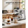 image:imageCOWSAR 2026 Upgrade 20 Bar Espresso Machine with GrinderExpresso Coffee Machines with Milk FrotherCommercial Stainless Steel Expresso Machines for HomePerfect Cappuccino amp LatteDual BoilerBrushed Silver