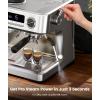 image:imageCOWSAR Dual Boiler Espresso Machine with Grinder 20 Bar Espresso Machines with Milk Frother Espresso Maker with Removable Water Tank Commercial Expresso Coffee Machines Brushed Stainless Steel
