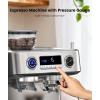 image:imageCOWSAR Dual Boiler Espresso Machine with Grinder 20 Bar Espresso Machines with Milk Frother Espresso Maker with Removable Water Tank Commercial Expresso Coffee Machines Brushed Stainless Steel