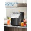 image:imageCOWSAR Nugget Ice Makers Countertop 34LBSDay SelfCleaning Pebble Ice Maker Machine Soft Chewable Pellet Ice Stainless Steel Black Countertop Ice Maker for Home Kitchen Party