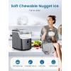 image:imageCOWSAR Nugget Ice Makers Countertop 34LBSDay SelfCleaning Pebble Ice Maker Machine Soft Chewable Pellet Ice Stainless Steel Black Countertop Ice Maker for Home Kitchen Party