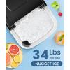 image:imageCOWSAR Nugget Ice Makers Countertop Pebble Ice Maker Machine with Soft Chewable Ice 34Lbs24H SelfCleaning OneClick Operation Pellet Ice Maker Countertop for HomeKitchenRVCamping