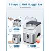 image:imageCOWSAR Nugget Ice Makers Countertop Soft Chewable Crushed Ice Maker Machine Portable Pebble Ice Maker Countertop 34LbsDay SelfCleaning OneButton Operation Ice Machine for Home Kitchen Party