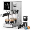 image:imageCOWSAR 20 Bar Espresso MachineStainlessSteel Expresso Coffee Machines with LED DisplaySteam Milk FrotherCappuccino amp Latte amp Espresso makerCompact Coffee Machines for HomeCapsule PortafilterStainlessPro