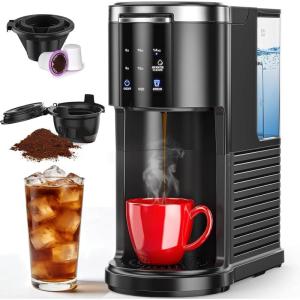 image:imageCOWSAR Commercial Single Serve Coffee Maker K Cup Coffee Brewer for Capsule and Ground Coffee Capsule Coffee Machine with 40 Oz Water Tank InstantHeat 5 Brew Sizes Up To 14 Oz Satin BlackSatin Black