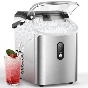 image:imageCOWSAR Nugget Ice Makers Countertop Pebble Ice Maker Machine with Soft Chewable Ice 34Lbs24H SelfCleaning OneClick Operation Pellet Ice Maker Countertop for HomeKitchenRVCamping