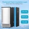 image:imageCOWSAR Commercial Cube Ice Maker Freestanding Ice Machine 80lbs24H 40 Ice CubesCycle Reversible Door 24H Timer amp SelfCleaning Under Counter Ice Cube Machine for BarCafeHome80Lbs24H Insulated Door