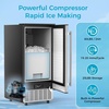 image:imageCOWSAR Commercial Cube Ice Maker Freestanding Ice Machine 80lbs24H 40 Ice CubesCycle Reversible Door 24H Timer amp SelfCleaning Under Counter Ice Cube Machine for BarCafeHome80Lbs24H Insulated Door