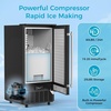 image:imageCOWSAR Commercial Cube Ice Maker Freestanding Ice Machine 80lbs24H 40 Ice CubesCycle Reversible Door 24H Timer amp SelfCleaning Under Counter Ice Cube Machine for BarCafeHome80Lbs24H Insulated Door BLACK