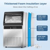 image:imageCOWSAR Commercial Ice Make Machine100 lbs24H 45 Ice CubesCycle Upgrade Stainless Steel Ice Maker with Self Cleaningamp 48 Hour Timer for BarCafeRestaurantHome Under Counter Ice Machine