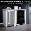 image:imageCOWSAR Commercial Ice Maker Machine Nugget Ice 66lbs24H Stainless Steel Under Counter Ice Maker SelfCleanamp24H Timer Commercial Nugget Ice Machine with LCD Display Ideal for BarCafeRestaurant