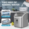 image:imageCOWSAR Countertop Ice Cube Maker 30LBS24H Portable Ice Machine with Top External Water Tank SelfCleaning Function 16 Pcs Ice Cube13 Mins Ice Scoop and Basket Perfect for Home Office Gray