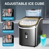 image:imageCOWSAR Countertop Ice Cube Maker 30LBS24H Portable Ice Machine with Top External Water Tank SelfCleaning Function 16 Pcs Ice Cube13 Mins Ice Scoop and Basket Perfect for Home Office Black