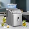 image:imageCOWSAR Countertop Ice Cube Maker 30LBS24H Portable Ice Machine with Top External Water Tank SelfCleaning Function 16 Pcs Ice Cube13 Mins Ice Scoop and Basket Perfect for Home Office Gray