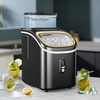 image:imageCOWSAR Countertop Ice Cube Maker 30LBS24H Portable Ice Machine with Top External Water Tank SelfCleaning Function 16 Pcs Ice Cube13 Mins Ice Scoop and Basket Perfect for Home Office Black