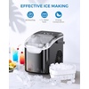image:imageCOWSAR Ice Maker Countertop Portable Ice Machine with SelfCleaning 265lbs24Hrs 9 Bullet Ice Cubes in 6 Mins Ice Basket and Scoop Ideal for Home Kitchen Bar CampingDark Black