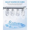 image:imageCOWSAR Ice Maker Countertop Portable Ice Machine with SelfCleaning 265lbs24Hrs 9 Bullet Ice Cubes in 6 Mins Ice Basket and Scoop Ideal for Home Kitchen Bar CampingDark Black