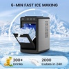 image:imageCOWSAR Ice Maker Countertop Portable Ice Machine with SelfCleaning 26Lbs24Hrs 8 Bullet Ice in 6 Mins with 2 Sizes Scoop amp Basket Quiet Compact Ice Makers Countertop for HomeKitchenCampingDark Black