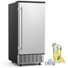 image:imageCOWSAR Commercial Cube Ice Maker Freestanding Ice Machine 80lbs24H 40 Ice CubesCycle Reversible Door 24H Timer amp SelfCleaning Under Counter Ice Cube Machine for BarCafeHome80Lbs24H Insulated Door