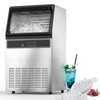 image:imageCOWSAR Commercial Ice Make Machine100 lbs24H 45 Ice CubesCycle Upgrade Stainless Steel Ice Maker with Self Cleaningamp 48 Hour Timer for BarCafeRestaurantHome Under Counter Ice Machine