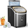 image:imageCOWSAR Countertop Ice Cube Maker 30LBS24H Portable Ice Machine with Top External Water Tank SelfCleaning Function 16 Pcs Ice Cube13 Mins Ice Scoop and Basket Perfect for Home Office Black