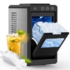 image:imageCOWSAR Ice Maker Countertop Portable Ice Machine with SelfCleaning 26Lbs24Hrs 8 Bullet Ice in 6 Mins with 2 Sizes Scoop amp Basket Quiet Compact Ice Makers Countertop for HomeKitchenCampingDark Black