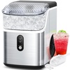 image:imageCOWSAR Nugget Ice Makers Countertop Soft Chewable Pellet Ice Machine with AutoCleaning Function 34Lbs24H Portable Ice Makers for Kitchen Office HomeSilverStainless Steel Silver