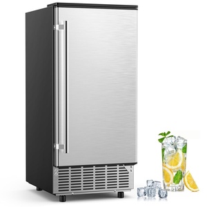image:imageCOWSAR Commercial Cube Ice Maker Freestanding Ice Machine 80lbs24H 40 Ice CubesCycle Reversible Door 24H Timer amp SelfCleaning Under Counter Ice Cube Machine for BarCafeHome80Lbs24H Insulated Door