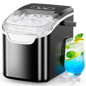 image:imageCOWSAR Ice Maker Countertop Portable Ice Machine with SelfCleaning 265lbs24Hrs 9 Bullet Ice Cubes in 6 Mins Ice Basket and Scoop Ideal for Home Kitchen Bar CampingDark Black