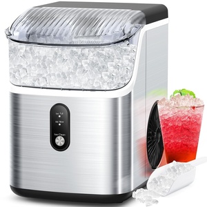 image:imageCOWSAR Nugget Ice Makers Countertop Soft Chewable Pellet Ice Machine with AutoCleaning Function 34Lbs24H Portable Ice Makers for Kitchen Office HomeSilverStainless Steel Silver