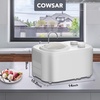 image:imageCOWSAR 11 Quart Ice Cream Maker Machine with Builtin Compressor Fully Automatic No Prefreezing 2 Buttons Control 1 Hour Keepcooling Easy to Clean