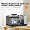 image:imageCOWSAR 16 Quart Ice Cream Maker Machine with Builtin Compressor Fully Automatic and No Prefreezing Frozen Yogurt Keepcooling and Timer Stainless Steel