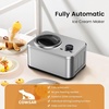 image:imageCOWSAR 16 Quart Ice Cream Maker Machine with Builtin Compressor Fully Automatic and No Prefreezing Frozen Yogurt Keepcooling and Timer Stainless Steel