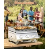 image:imageCOWSAR Portable 20 Inch Tabletop Griddle with Grill Grate Stainless Steel Propane Gas Grill with 3 Burners24000 BTU for Outdoor CampingRVPicnicBBQ