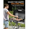 image:imageCowsar 15000 BTU Propane Gas Grill Portable StandUp Barbecue Grill with 348 sqin amp Instastart PushButton Ignition Great for Outdoor Camping Tailgating BBQ Parties Backyard Patio Orange