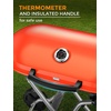 image:imageCowsar 15000 BTU Propane Gas Grill Portable StandUp Barbecue Grill with 348 sqin amp Instastart PushButton Ignition Great for Outdoor Camping Tailgating BBQ Parties Backyard Patio Orange