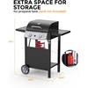 image:imageCowsar 2 Burner BBQ Propane Gas Grill Stainless Steel 20000 BTU Equipped with Side Shelves and 2 Wheels for Easy Mobility Ideal for Outdoor Kitchens and Backyard Patio Barbecues