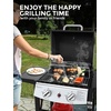 image:imageCowsar 2 Burner BBQ Propane Gas Grill Stainless Steel 20000 BTU Equipped with Side Shelves and 2 Wheels for Easy Mobility Ideal for Outdoor Kitchens and Backyard Patio Barbecues